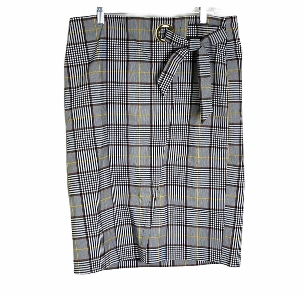 Est.1946 Plaid Midi Skirt | Size 12 | Waist with Bow | Soft Rayon - Picture 14 of 14